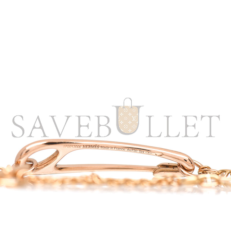 HERMÈS 18K ROSE GOLD DIAMOND MM CHAINE D